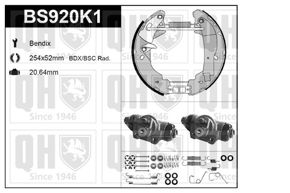 QUINTON HAZELL Комплект тормозных колодок BS920K1